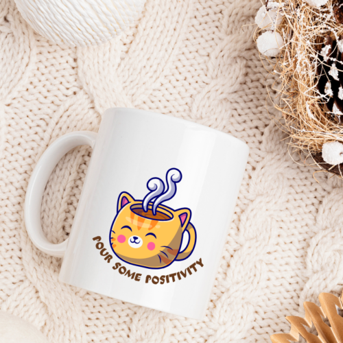 Ceramic coffee mug with ergonomic handle for comfortable sipping