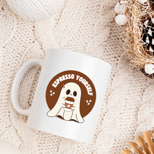 Microwave and dishwasher safe Little Ghost Coffee Mug