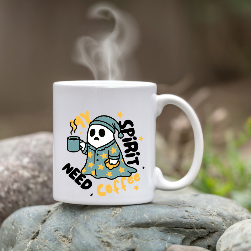 Microwave and dishwasher safe Ghost Coffee Mug
