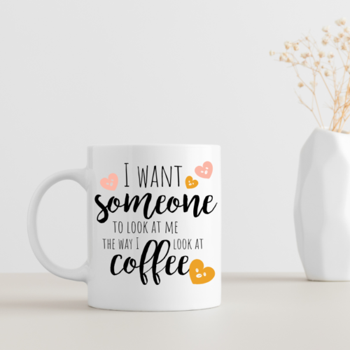 Love Glance Coffee Mug for couples, perfect romantic gift for coffee lover